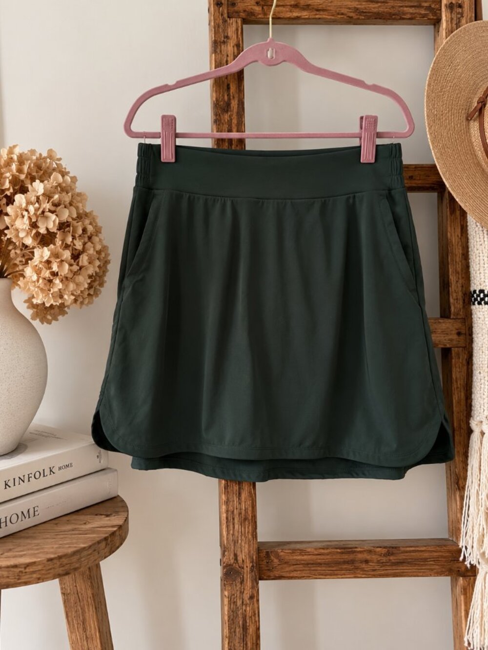 CRZ YOGA Dark Green Tennis Golf Skort Athletic Skirt XL